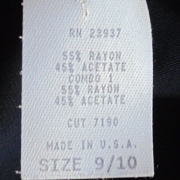 Vintage Dress, 9/10, Statement Collar, Navy/White trim, Long sleeve JOHN ROBERTS - Picture 12 of 12